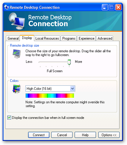 The second RDP 6 Client screen
