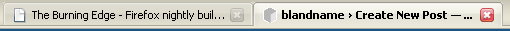 Firefox 3 Minefield Tabs